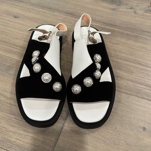 Brand new authentic sandals with Pearl decals